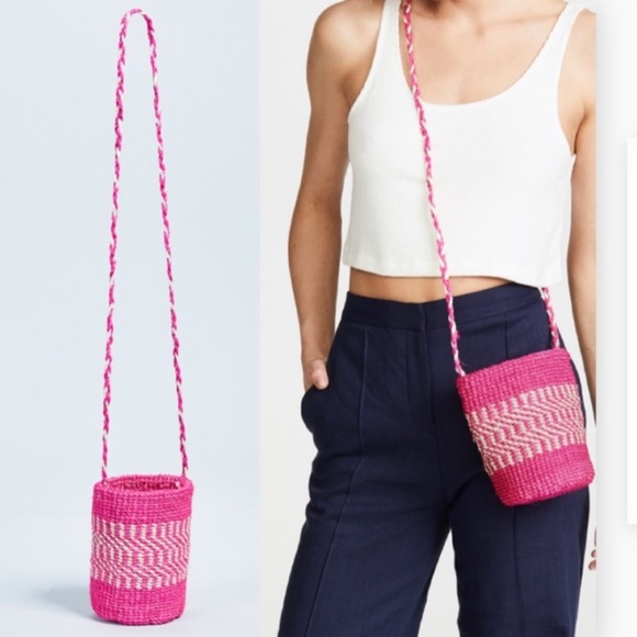 Pink Straw Crossbody - Picture 3 of 15